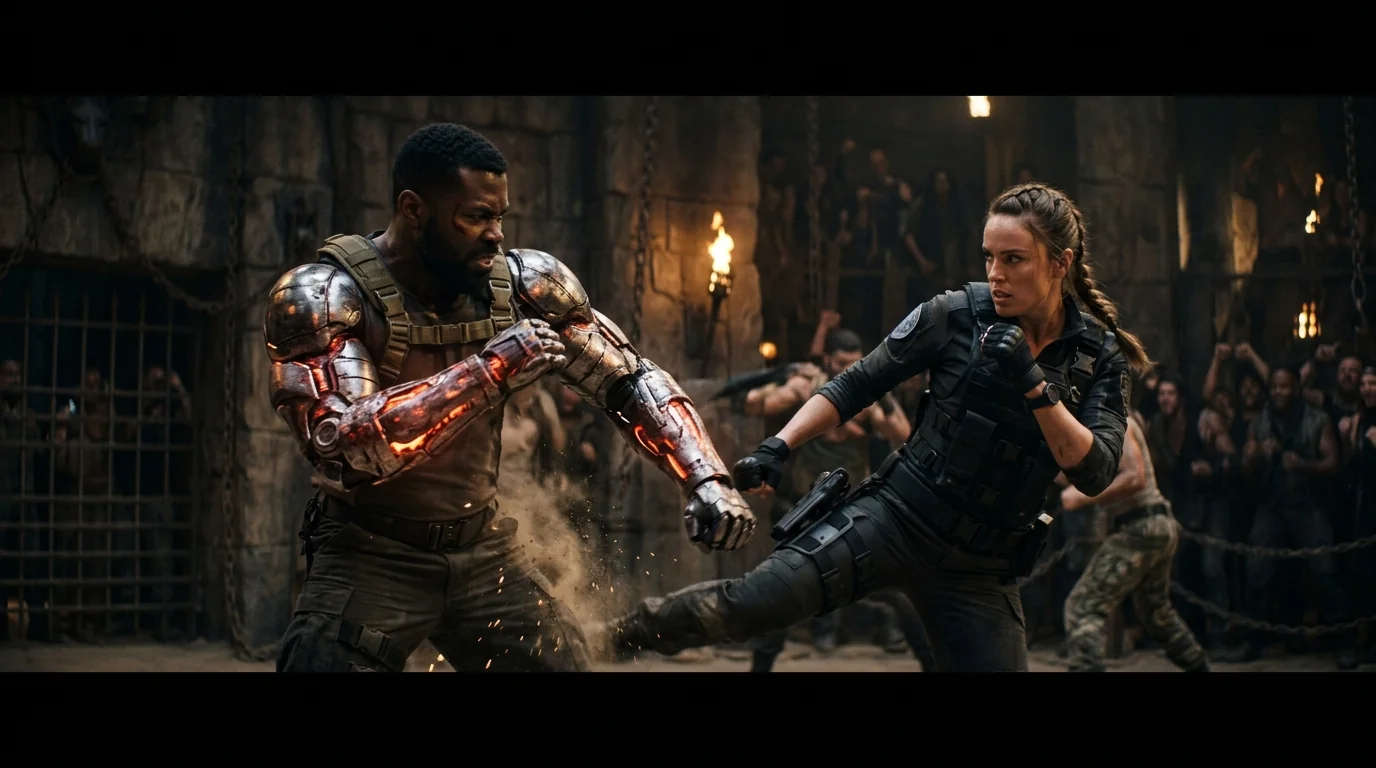 Jax ve Sonya dövüş canlı film karesi